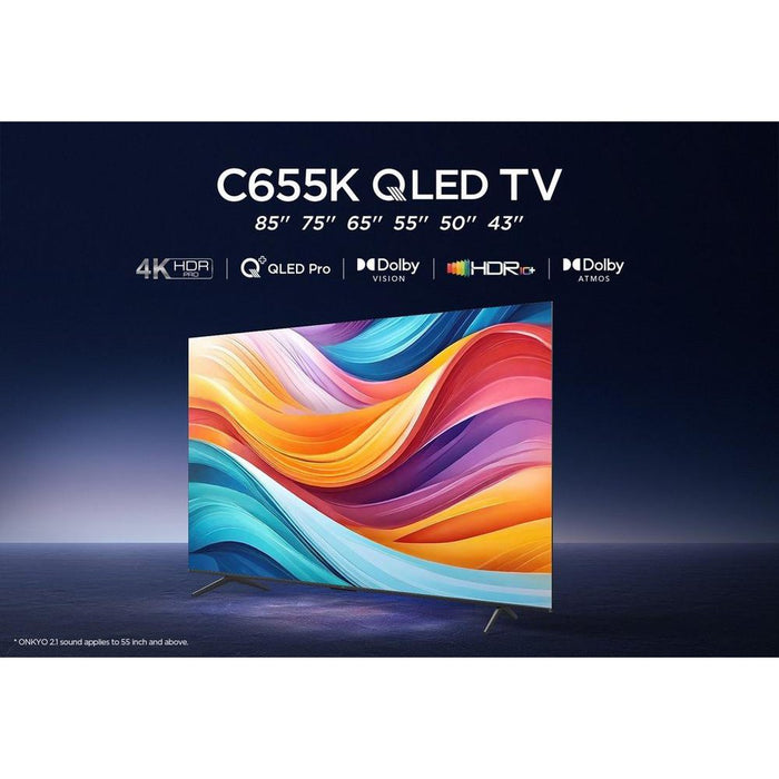 TCL 43C655K 43" 4K QLED HDR Pro Android TV