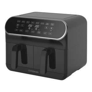 Statesman Digital Display Dual Basket Air Fryer 8L