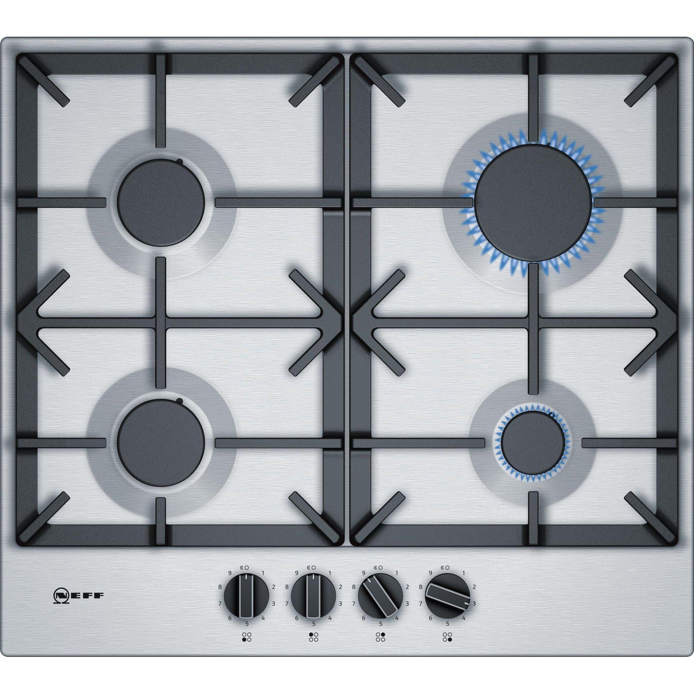 Neff T26DS49N0 60cm Built-in Gas Hob - Stainless Steel-Gas Hob-Neff-northXsouth